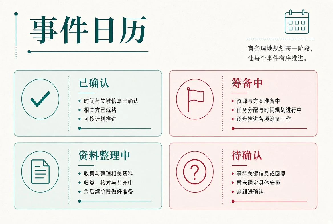 事件状态日历